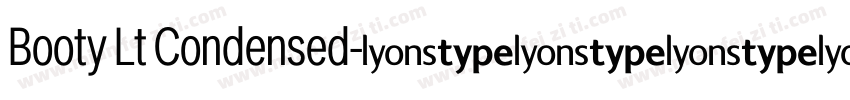 Booty Lt Condensed字体转换